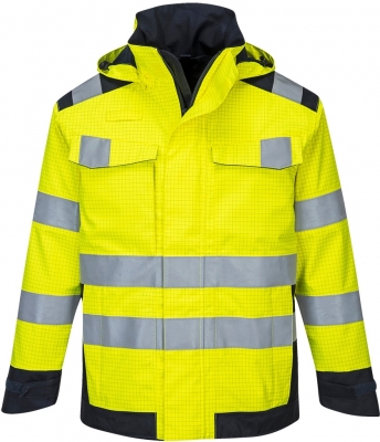 Jacheta Modaflame Rain Multi Norm Arc, galben/navy, regular, Portwest