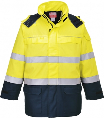 Jacheta Bizflame Arc Hi-Vis Multi-Norm, galben/navy, regular, Portwest