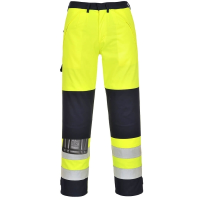 Pantaloni Hi-Vis Multi-Norm, galben/navy, regular, Bizflame Work HV, Portwest