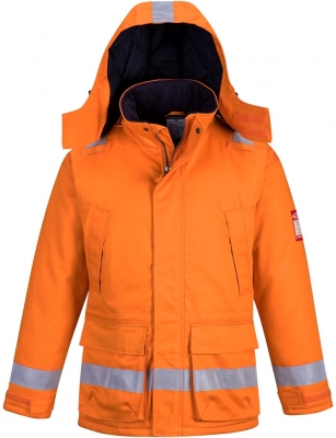 Jacheta de iarna, antistatica si ignifuga, portocaliu, regular,  Bizflame Plus, Portwest