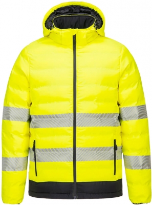 Jacheta Hi-Vis Ultrasonic Heated Tunnel, galben/negru, regular, x3, Portwest