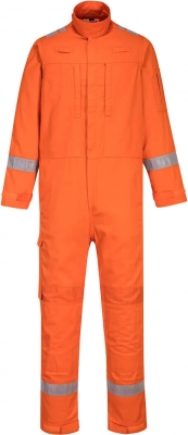 Combinezon cu panouri Stretch usor, portocaliu, regular, Bizflame Plus, Portwest