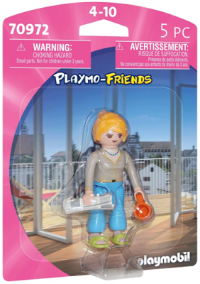 Playmobil - Figurina femeie cu ziar si cafea