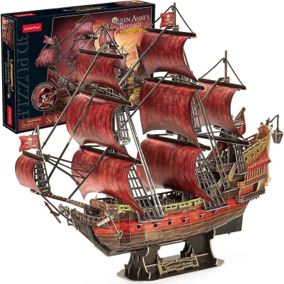 Puzzle 3D nava queen anne 391 piese Cubicfun