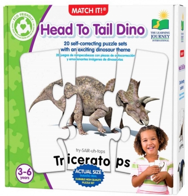 Puzzle potriveste corpul dinozaurilor The learning journey