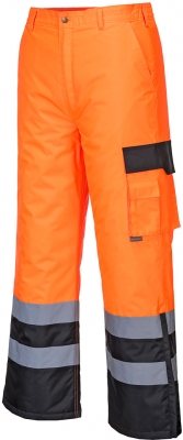 Pantaloni Hi-Vis, captusiti, portocaliu/negru, M, regular, contrast, Portwest