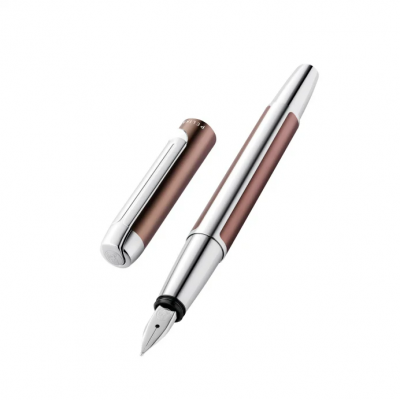 Stilou Pura P40, penita F, corp din aluminiu, argintiu-petrol, Pelikan