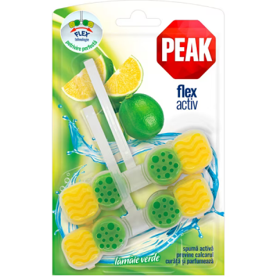 Odorizant solid de la WC 2 x 48g flex cu parfum de citrice Peak 