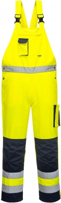Salopeta cu pieptar Hi-Vis, galben/navy, regular, Dijon, Portwest