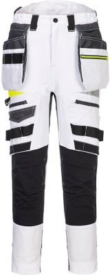 Pantaloni cu buzunare Holster, pentru femei, alb, regular, DX4, Portwest