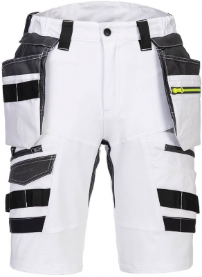 Pantaloni scurti cu buzunare Holster, alb, regular, DX4, Portwest
