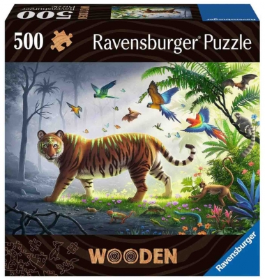 Puzzle lemn tigru, 500 piese, Ravensburger