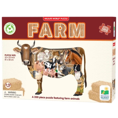 Puzzle animale de la ferma 200 piese, The learning journey