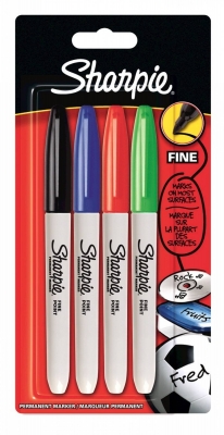 Marker permanent pastel fine point bullet, mix color, 4/set, Sharpie