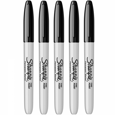 Marker permanent fine point bullet, 5/set, Sharpie