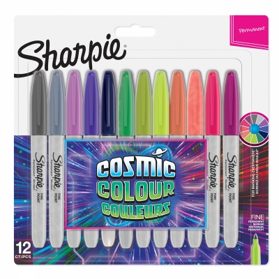 Marker permanent cosmic fine point bullet, mix color, 4/set, Sharpie