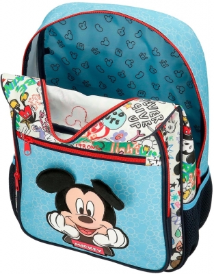 Ghiozdan scoala baieti, Disney Mickey Be Cool, multicolor