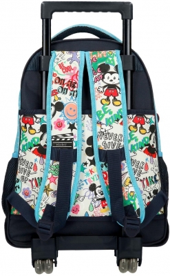 Ghiozdan troler baieti, Disney Mickey Be Cool, 2 compartimente, multicolor