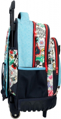 Ghiozdan troler baieti, Disney Mickey Be Cool, 2 compartimente, multicolor