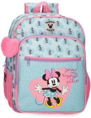 Ghiozdan scoala fete, Disney Minnie Mouse My happy place, multicolor