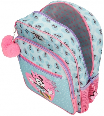 Ghiozdan scoala fete, Disney Minnie Mouse My happy place, multicolor