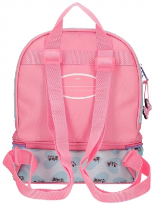 Ghiozdan gradinita fete, Disney Minnie Mouse My happy place, compartiment termic, multicolor