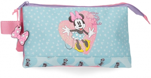 Penar fete, Disney Minnie Mouse My happy place, 3 compartimente, multicolor