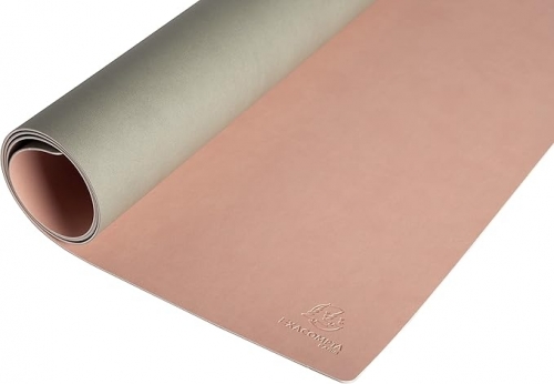 Mapa de birou, Exacompta, piele ecologica bicolora, 35 x 60 cm, nude/gri