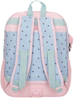 Ghiozdan scoala fete, Disney Minnie Mouse American Darling, adaptabil, multicolor