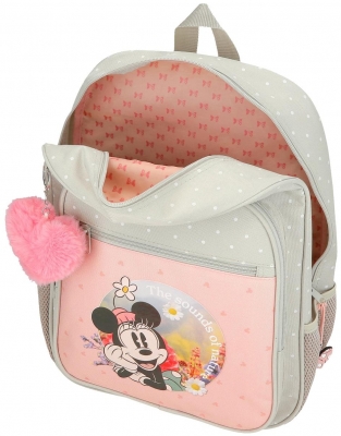 Ghiozdan scoala fete, Disney Minnie Mouse Wild Nature, adaptabil, multicolor