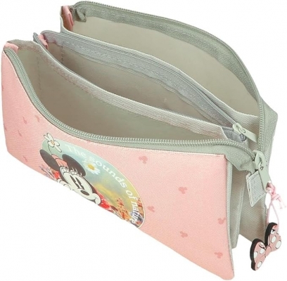 Penar fete, Disney Minnie Mouse Wild Nature, 3 compartimente, multicolor