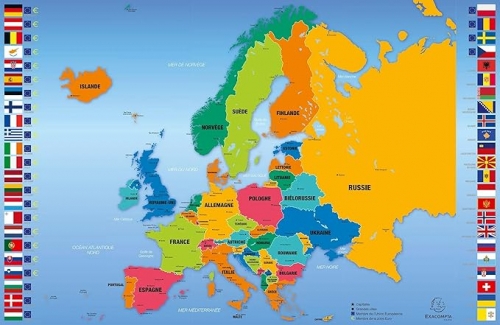 Mapa de birou Exacompta, carton dur, PVC, 37.5 x 57.5, Europa