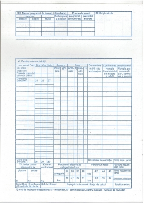 Foaie parcurs marfa A4 numerotata 100 file