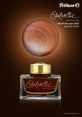 Cerneala premium Pelikan Edelstein calimara, 50ml, culoare Apricot Achat