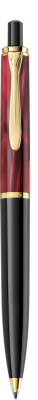 Pix Classic K200 Editie Speciala Red Marbled, accesorii placate cu aur, corp negru-rosu marmorat, Pelikan