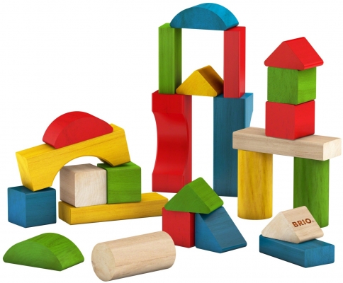Brio - Set Blocuri Colorate Din Lemn 25 Piese