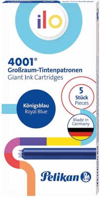 Patroane cerneala ilo, dimensiune mare, culoare albastru royal, set 5/cutie Pelikan