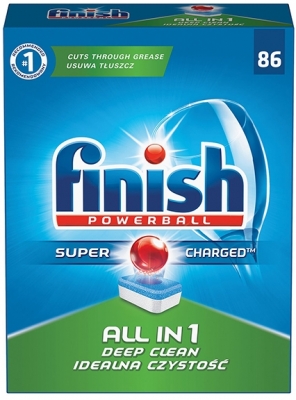 Detergent de vase pentru masina de spalat All in One 86 tablete Finish