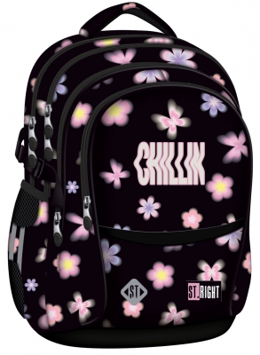 Ghiozdan ergonomic St.Right, 4 compartimente, Flower Mood
