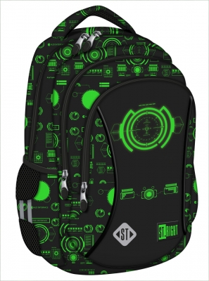 Ghiozdan ergonomic St.Right, 3 compartimente, Tech Vision