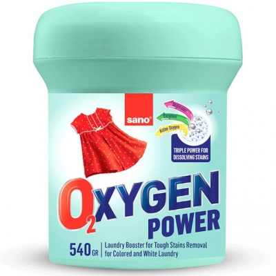 Detergent Sano pete rufe color, 540 g, Oxygen Powder