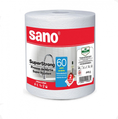 Prosop hartie Sano Professional, monorola, Super Strong, 2 straturi, 60m, 260 foi