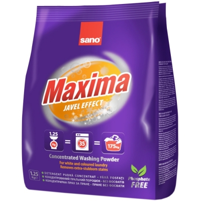 Detergent rufe 1.25 kg Sano Maxima Javel