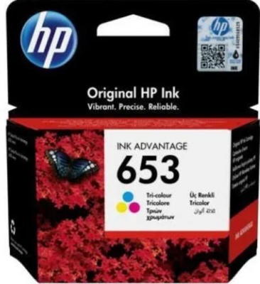 Cartus cerneala HP 653 Original Tri-color Ink Advantage 3YM74AE