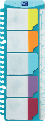 Index plastic adeziv Elba, 25x9cm, 5x5 culori, translucid