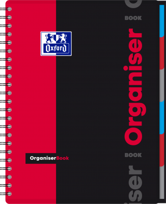 Caiet organizator Oxford Students Organiser, A4+, 80 file, diverse culori, patratele