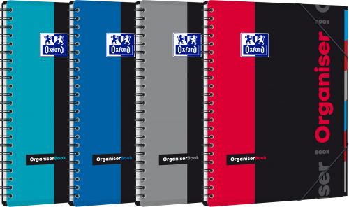 Caiet organizator Oxford Students Organiser, A4+, 80 file, diverse culori, patratele