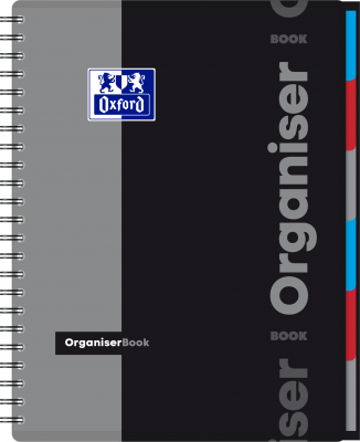 Caiet organizator Oxford Students Organiser, A4+, 80 file, diverse culori, patratele