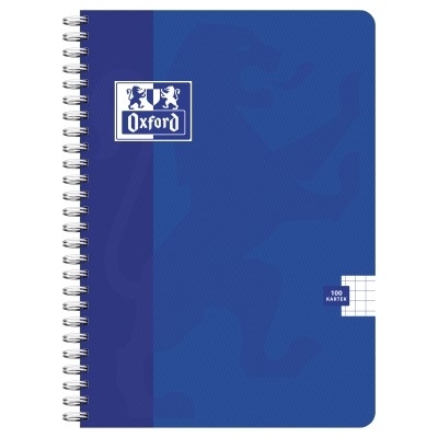 Caiet Oxford Standard, A4, 100 file, coperta soft touch, diverse culori, patratele