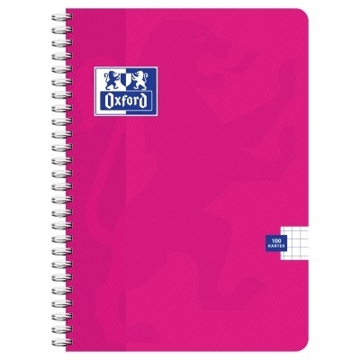 Caiet Oxford Standard, A4, 100 file, coperta soft touch, diverse culori, patratele